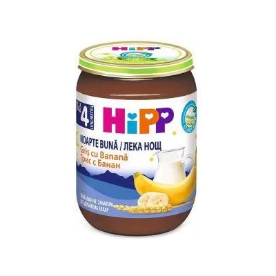 HiPP Био млечна каша "Лека нощ" с грис и банан hipp, 4+ месеца, 190гр