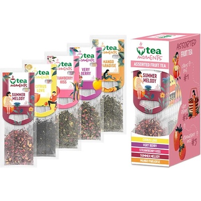 Tea Moments Assorted Fruit Tea kolekce ovocných čajů 15 sáčků