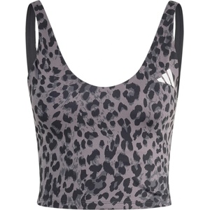 adidas Дамски спортен сутиен adidas Women's Workout Essentials Leopard Print Tank Sports bra - Grey Four / Grey Six / Black (114-4093-0113)