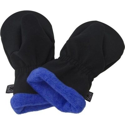 Fantom Rukavice softshell černé s modrou fleecovou podšívkou