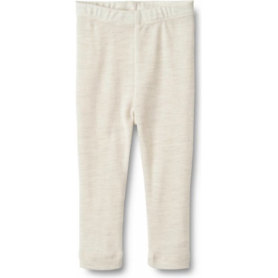Agi WHEAT Detské merino legíny eggshell melange