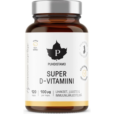 Puhdistamo Super D-Vitamiini 4000IU 120 kapsúl