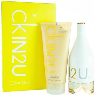 Calvin Klein In2U for her EDT 150 ml + telové mlieko 200 ml darčeková sada