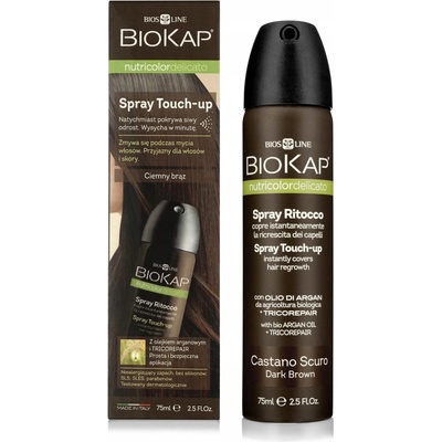Biosline Biokap Delicato Spray Touch Up Nutricolor Hnědá tmavá 75 ml
