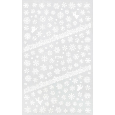 BIO NAILS Nálepka Vianoce F284 biela