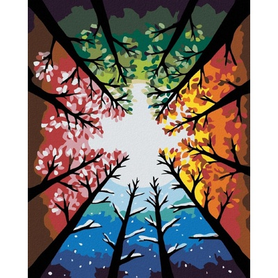 Zuty Malování podle čísel Čtvero období 80 x 100 cm bez rámu a bez vypnutí plátna
