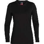 Icebreaker Women's 260 Tech Thermal T-Shirt с дълъг ръкав, Black (IB104387001)