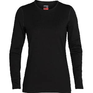 Icebreaker Women's 260 Tech Thermal T-Shirt с дълъг ръкав, Black (IB104387001)