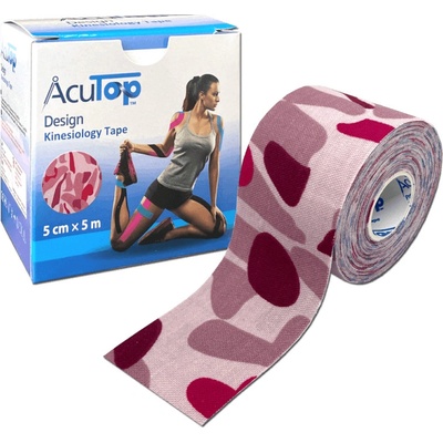 Nasara AcuTop Kinesiology Tape army růžový 5 cm x 5 m