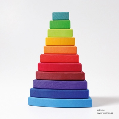 Grimm's Skládací pyramida trojúhelníky, 10 ks – Hledejceny.cz