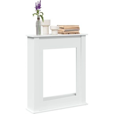 vidaXL Облицовка за камина, бяла, 75x20x87, 5 см, инженерно дърво (854580)