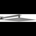 Mexen Slim дъждовна глава 30 x 30 см с рамо за душ, изчеткана в цвят gun gray (79130112-66)