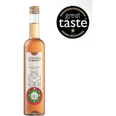 Vlčie sirupy Červený grep Bazalka 0,5 l