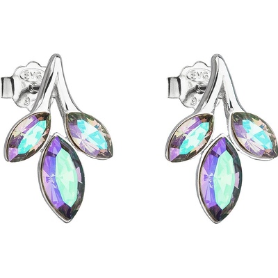 Pavona pecka s krystaly Swarovski zelená kytička 31266.5