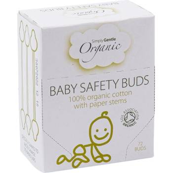 Simply Gentle Organic Baby Safety Buds клечки за уши за бебета и деца 72 бр