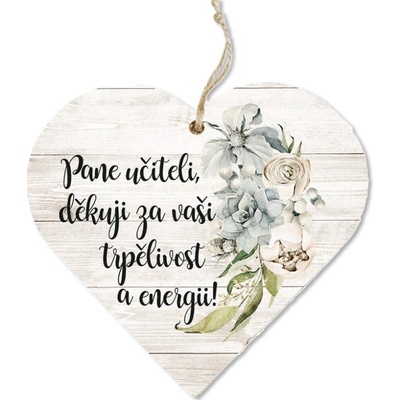 Maják Závěs 120mm srdce pane učiteli, děkuji ...