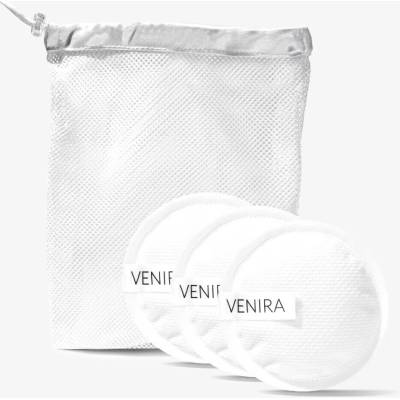 VENIRA odličovací tampony na pleť ze 100 % bavlny, bílé, 3 ks