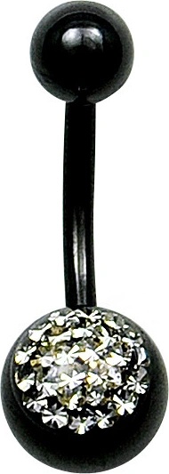 Piercing do pupíku černý PDP6632