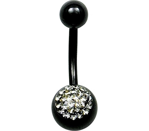 Piercing do pupíku černý PDP6632