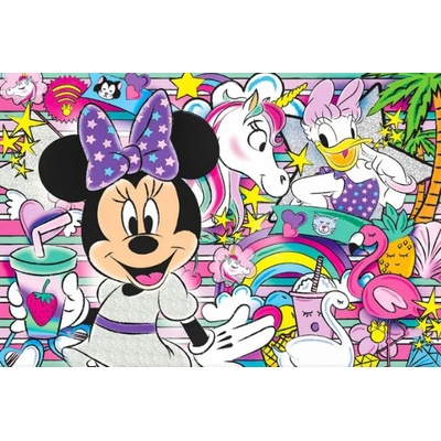 1x Minnie – s Daisy, jednorožcem a plameňákem – obdélníkový jedlý papír na dort – Hledejceny.cz
