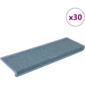 vidaXL Изтривалки за стълби, 30 бр. , 65x21x4 см, морскосин, правоъгълен кант (3365774)