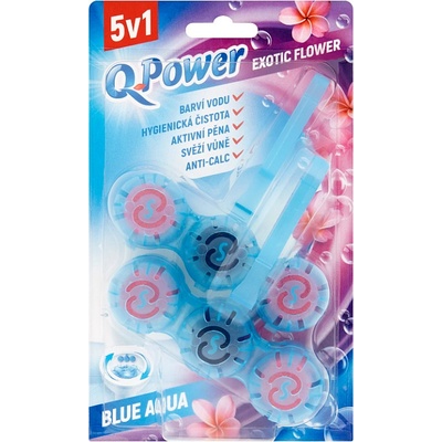 Q-Power Tuhý WC závěs Blue Aqua Exotic Flower 2 ks – Hledejceny.cz