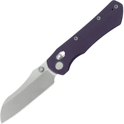 Geo Knife Komodo Stonewash M390 Blade, Purple G10 GEO2509G