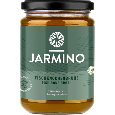 Jarmino Рибен костен бульон, БИО - С подправки, зеленчуци и каменна сол, 350 ml (450317 (Jar-42-H) JAR)