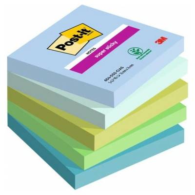 POST-IT Bloček Post-it Super Sticky OASIS, veľkosť 76x76 mm, 5 bločkov po 90 l