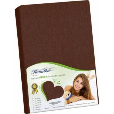 Bellatex prestieradlo jersey tmavě hnědá 160x200