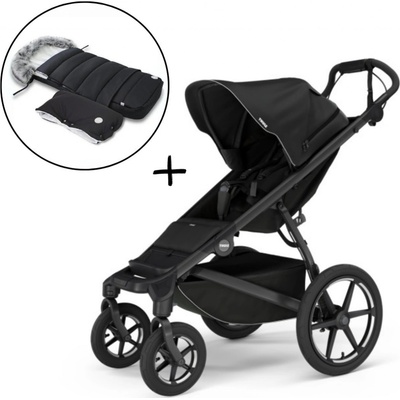 Thule Urban Glide 4-wheel Black 2024 + Fusak a rukávnik JOMK Northern Black