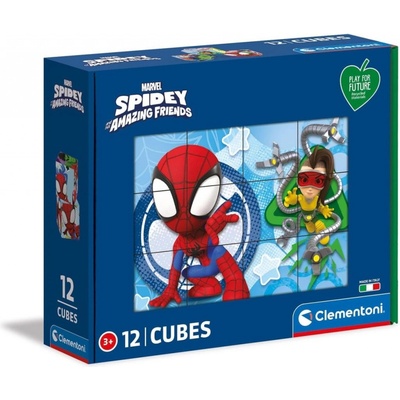 Clementoni Obrázkové kostky 6 ks Spidey and his amazing friends