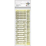 TITANUM Sticker (label) Craft-Fun Series inscription Invitation golden Titanum