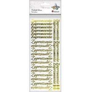 TITANUM Sticker (label) Craft-Fun Series inscription Invitation golden Titanum