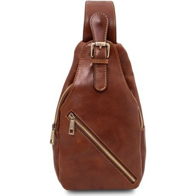 Tuscany Leather pánska kožená crossbody taška Kevin hnedá