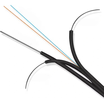 Екском FTTH 2F + M SW 1, 00mm, 2x0.5FRP, G657A, LSZH, 1km ЧЕРЕН (FTTH 2F с въже)