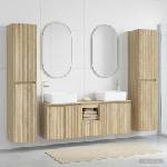 vidaXL Комплект мебели за баня 5 бр. Дъб сонома 33 x 34, 5 x 160 см (3406035)
