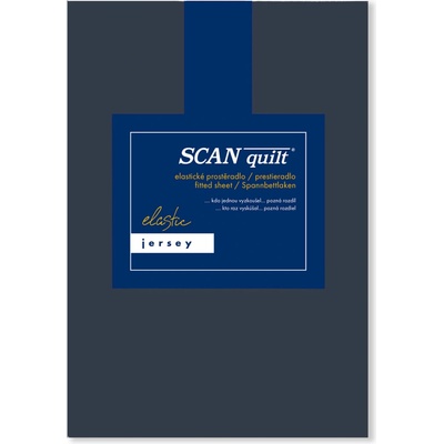 SCANquilt Prestieradlo Jersey Elastic Lycra tmavo sivé 120x200