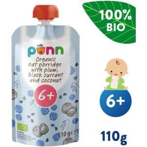 Salvest Ponn BIO Овесена каша със слива, касис и кокос (110 г) (78624)