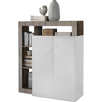 mc Akcent Комод lenor бял/кафяв (mc0089)