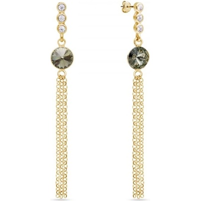 Spark šedé se Swarovski Elements Ballena KCG1122SS29BD Black Diamond