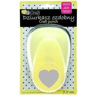 dpCraft Dekorační děrovačka 7,5 cm – srdce s volánky (JCDZ-130-009)