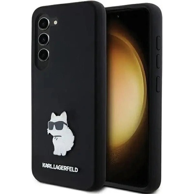 KARL LAGERFELD Кейс Karl Lagerfeld Silicone Choupette Metal Pin за Samsung Galaxy S24, черен (3666339259174)