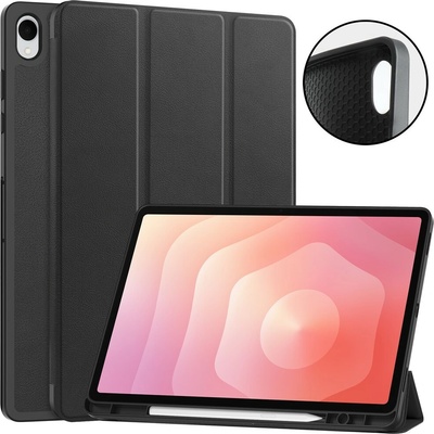 Vsetkonamobil LEATHER Zaklápací kryt pre Samsung Galaxy Tab S12+ čierny 152066