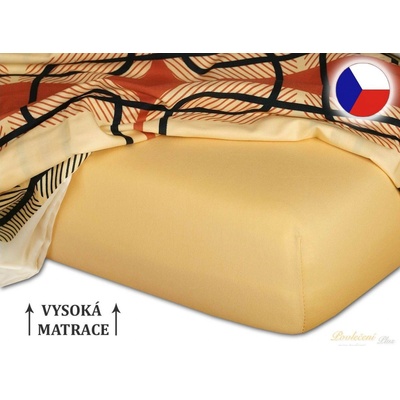 Dadka Jersey prostěradlo okrové 90x200x25