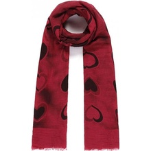 Luxusná šatka Hearts Red