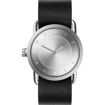 TID Watches No.1 36 Steel / Black Leather Wristband