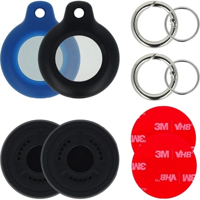 Комплект от 2 броя ключодържатели и 2 броя силиконови кейсове за Apple AirTag - 4smarts AirTag Active Pro Stark Mount Set 4 Pieces (540450)