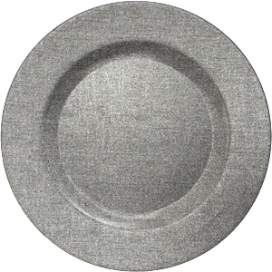 FUZHOU FUZHOU-Подложна чиния 33cm с релеф цвят СРЕБРО (JQY17-7023A) (015204)