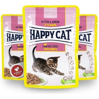 Happy Cates Meat in Sauce Kitten & Junior Land Geflügel 85 g